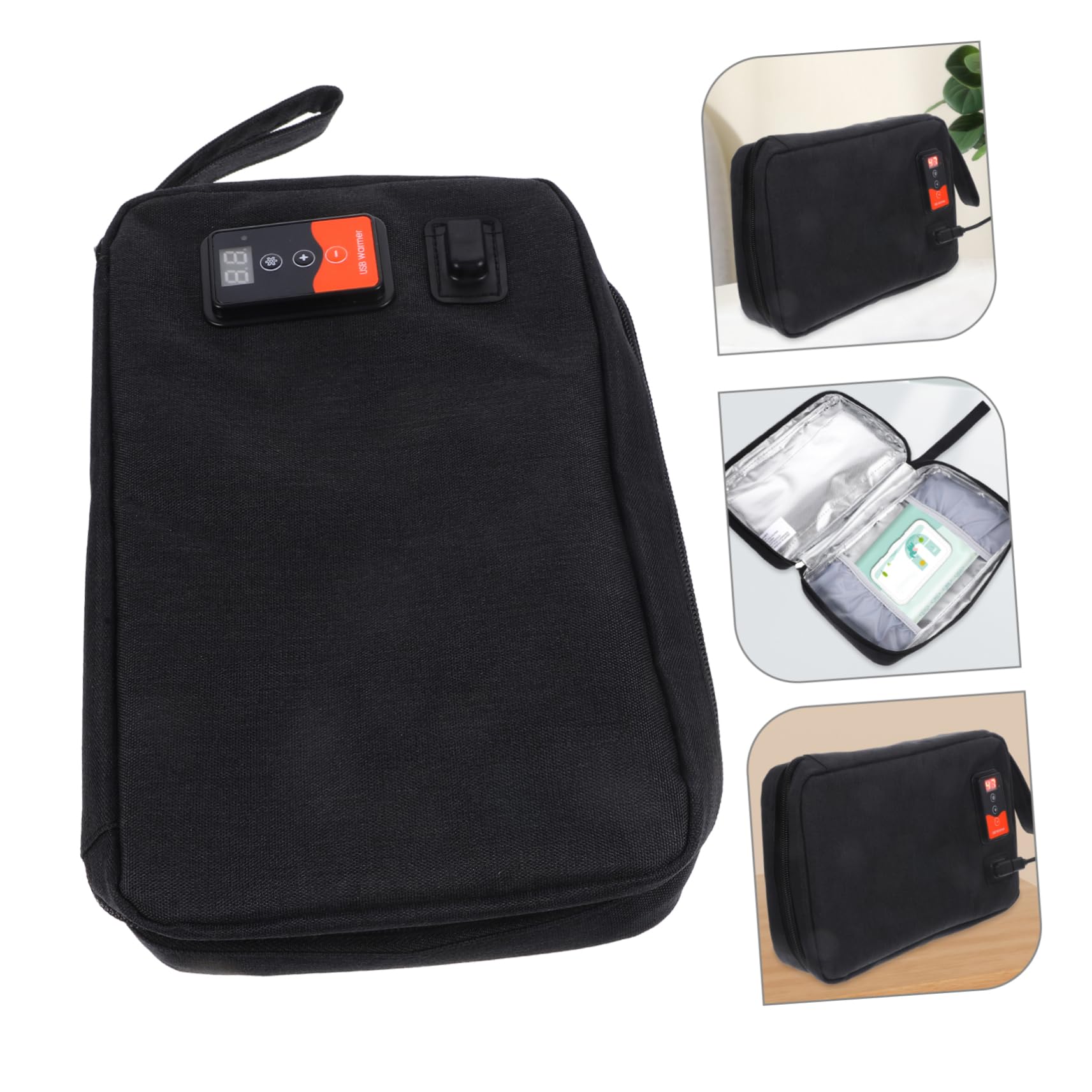 Calentador de Toallitas Húmedas USB Portátil para Bebés Negro