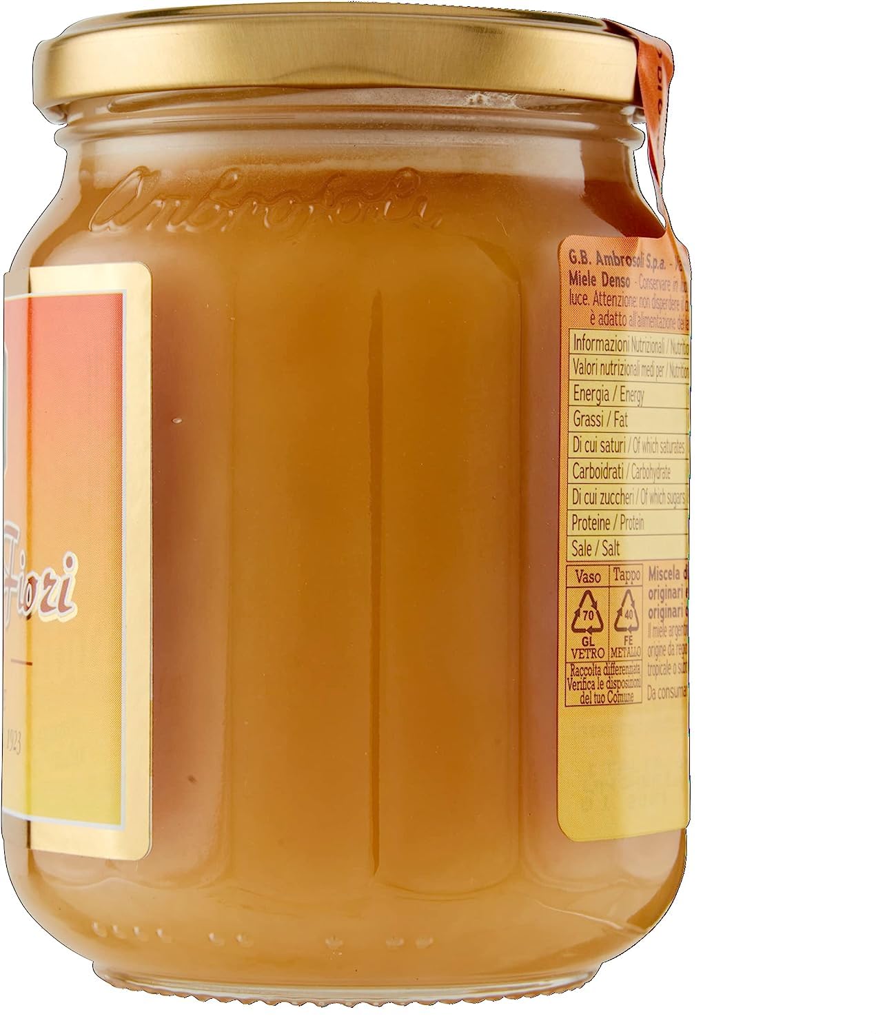 Italian Gourmet Crema di Miele Denso Honig Brotaufstrich cremig 12 x 500g | Dolce e vellutato; perfekt für Frühstück, Desserts, Tee und warme Getränke, Gesamtnettogewicht 6 kg + Kostenlos Polpa 400g