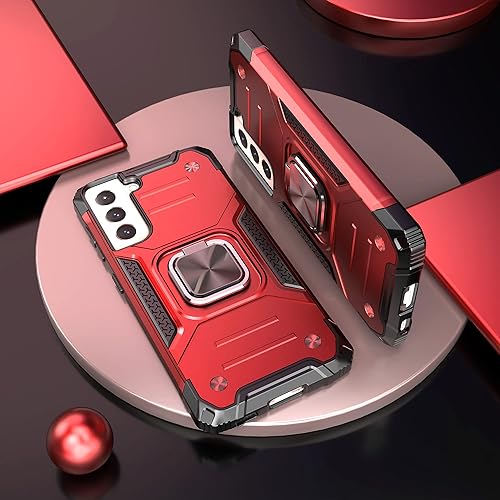 Miniatura 2 de Funda para Samsung Galaxy S21 FE 5G con protector de pantalla, absorción de golpes, resistente y duradera, a prueba de caídas, con función atril,