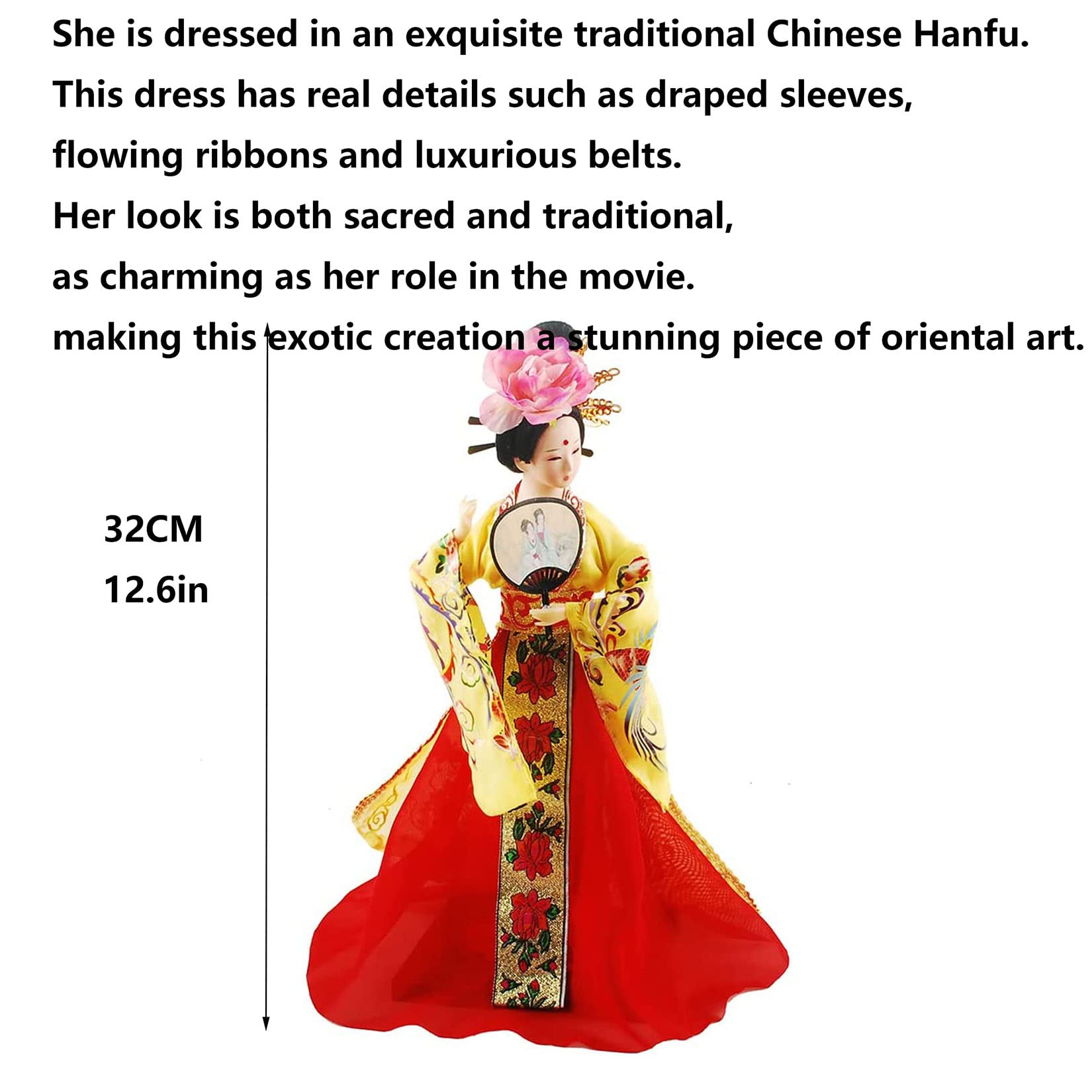 Amazon.co.jp: 中国人形デスクトップ装飾唐王朝女王ヤンギフェイ古代四