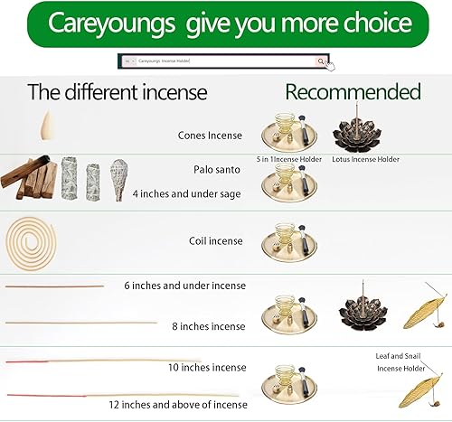 Miniatura 9 de Soporte de incienso para palos con atrapascenas desmontable de loto, 6 agujeros de incienso, quemador de incienso, decoración del hogar de metal