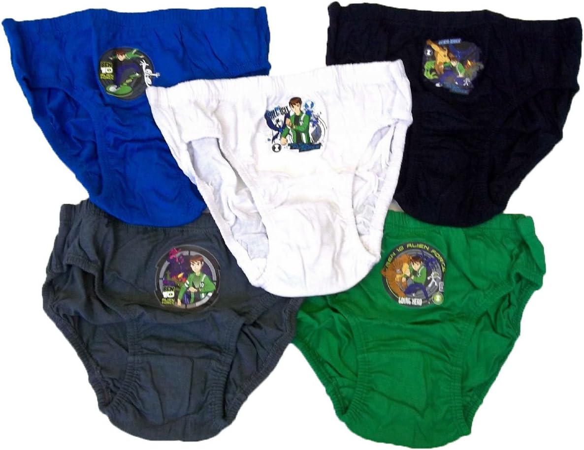 Boys Official BEN 10 Character Brief Underwear 5 Pack