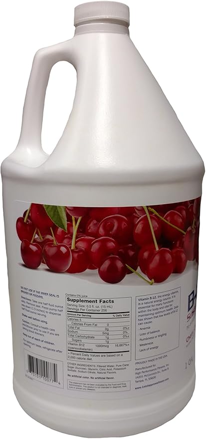 Liquid Vitamin B-12 Cherry Charge 1 Gal (128 fl oz) miniatura 2