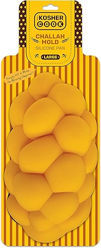 Miniatura 8 de The Kosher Cook Molde de jalá trenzado de silicona, grande, bandeja ovalada trenzada para jalá, molde para hornear pan, no requiere forma