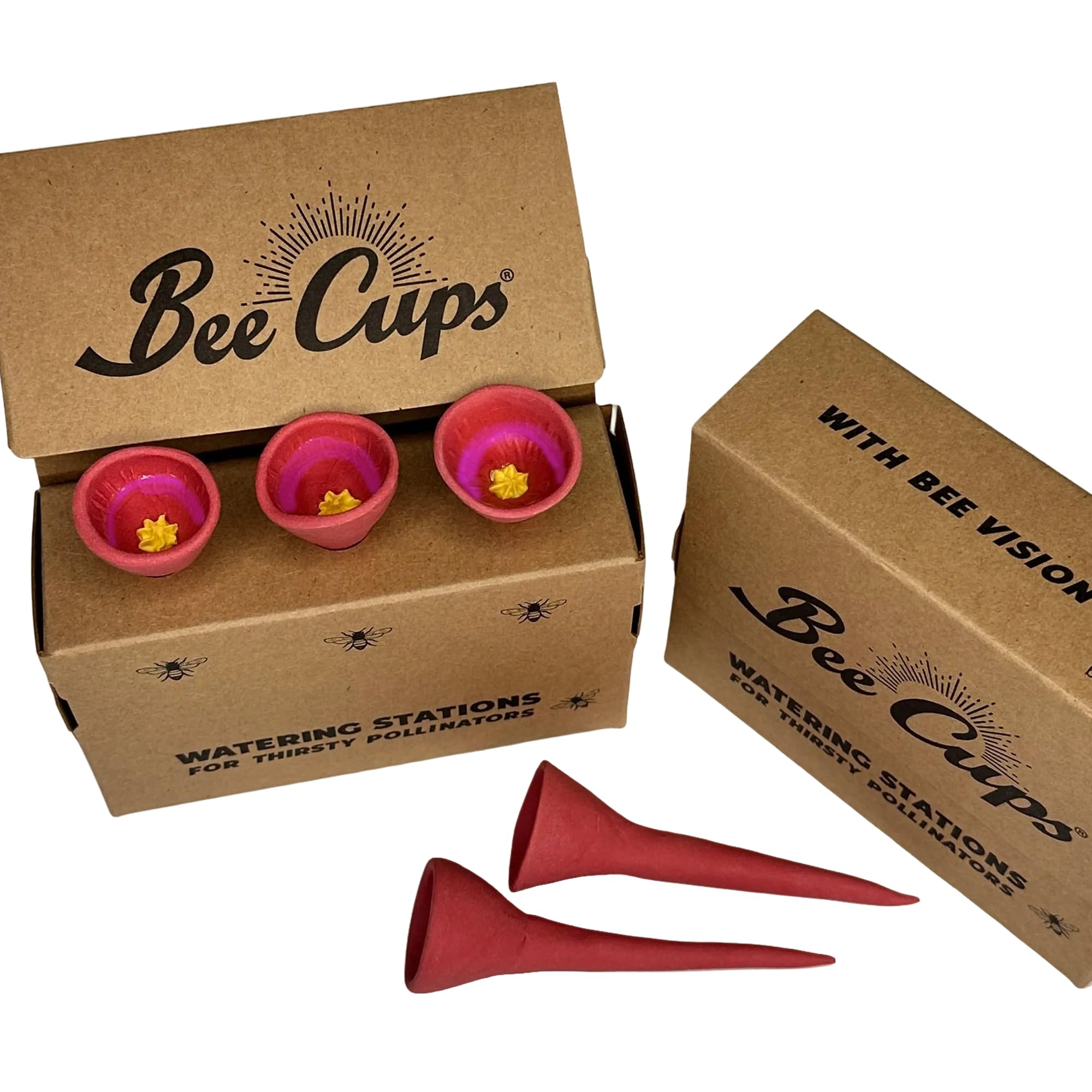 3 Pack, Bee Watering Station, Butterfly Feeder, Bee Feeder, Garden Decor, Bee Decor, Outdoor Garden Decor, Plastic Free, Handmade from Porcelain (3, Butterfly Special Red)