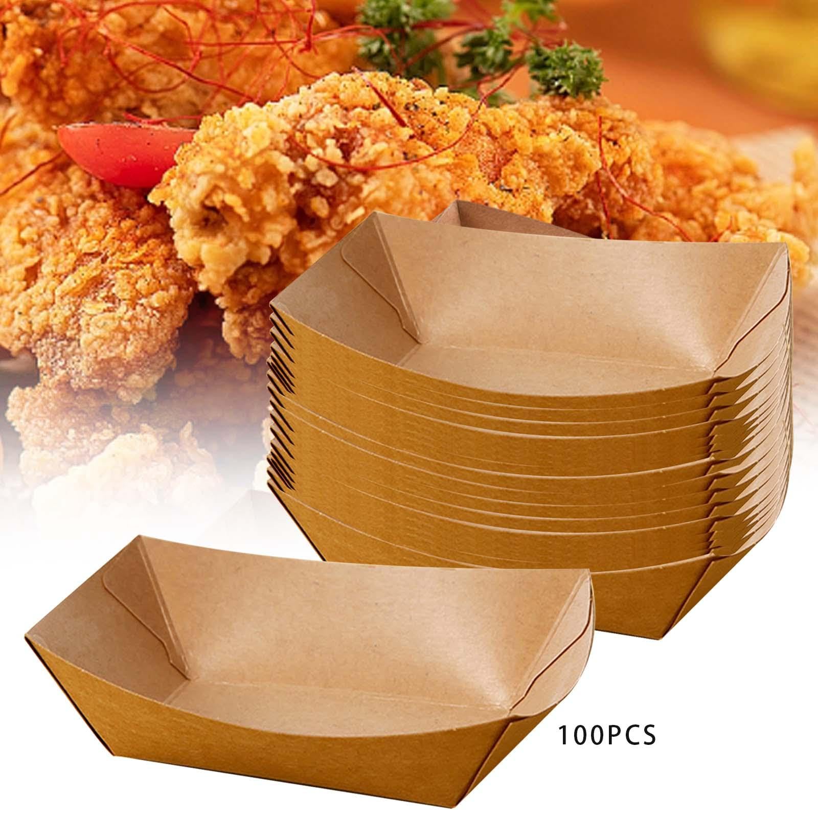 Vassoi In Carta Kraft 800 Ml - 100 Pezzi, Biodegradabili, Per Alimenti Da Asporto - Foto 14