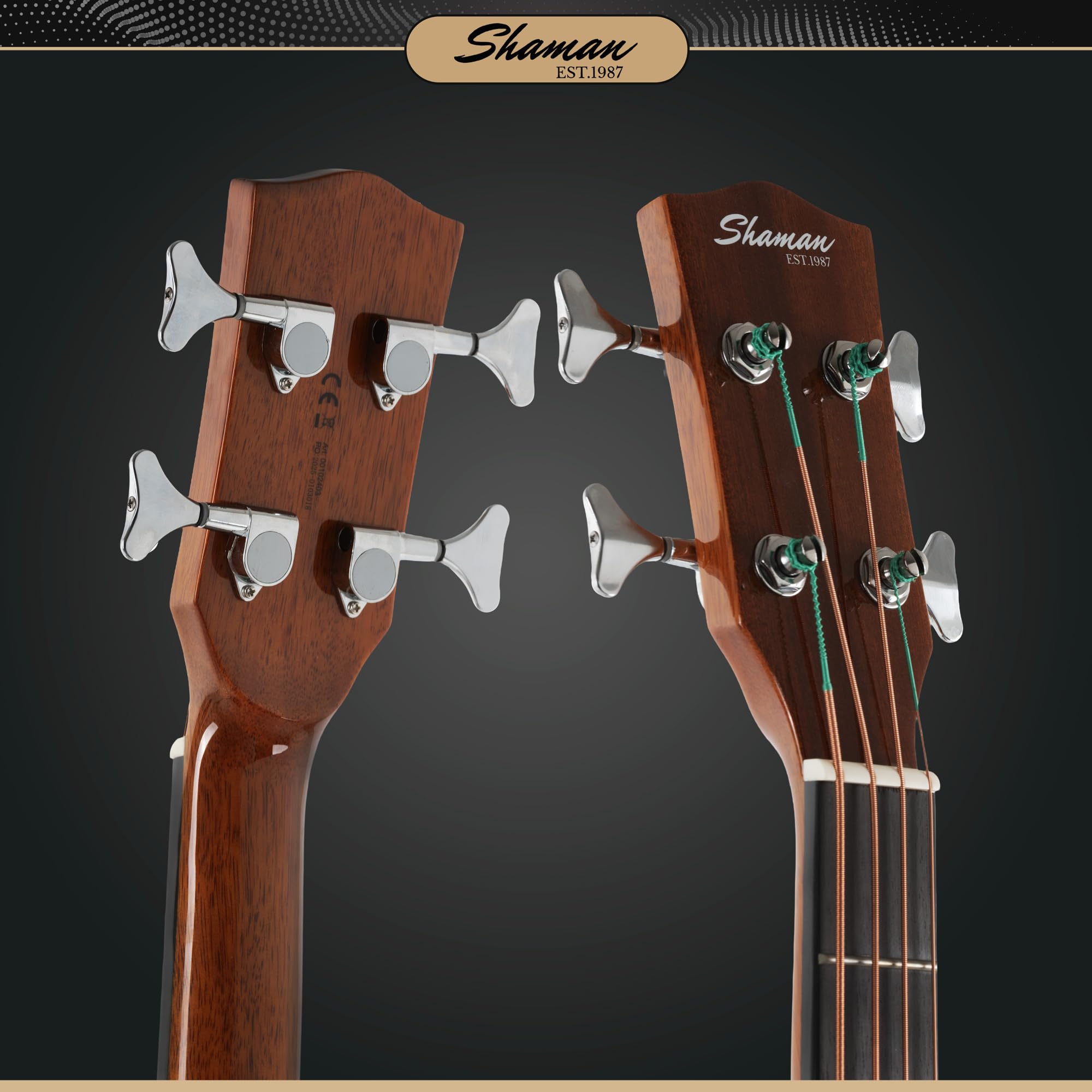 Shaman AB4-50CE-NT Basso Acustico Naturale, Generale, Modello: AB4-50CE-NT | Peso: 2, 8 kg, Numero di corde: 4, Orientamento: Destrimano, Corpo, Forma del corpo: Jumbo con cutaway, Tavola: Abete, Manico