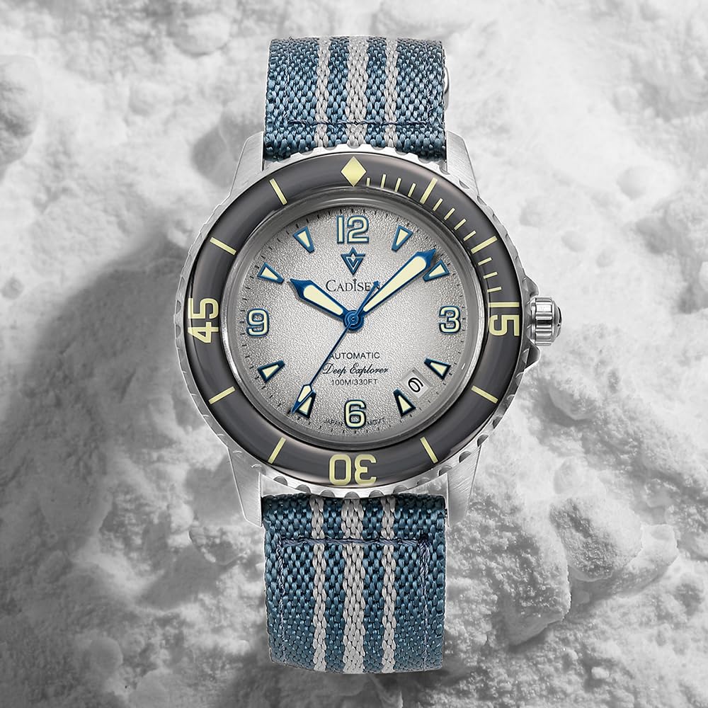 CADISEN Automatik Uhr Herren Mineralglas 100M Wasserdicht Armbanduhr Beiläufig