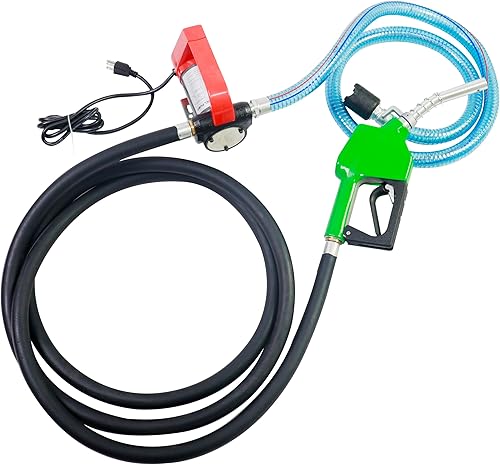 Bomba de transferencia de combustible de 110 V, bomba de transferencia diésel con filtro, manguera de transferencia de combustible y boquilla de