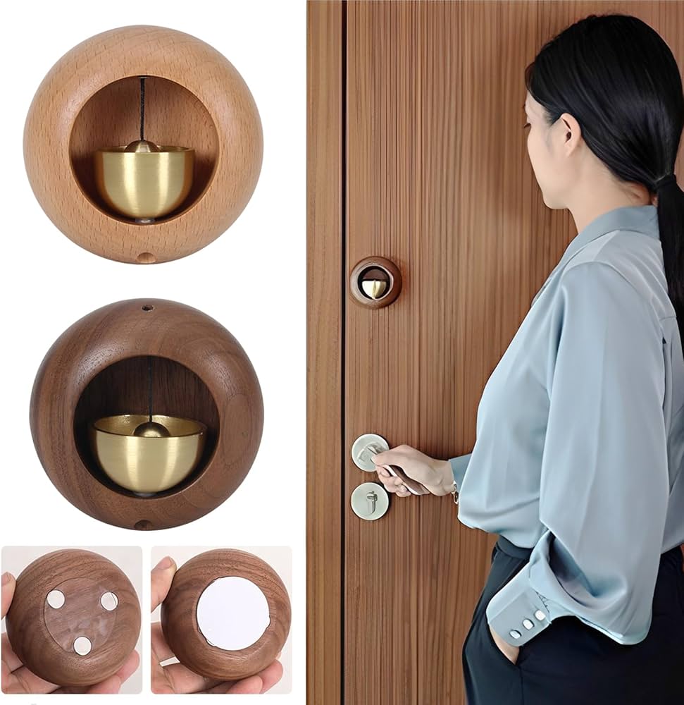 天然木 ブナ木ドアベル チャイム 呼び鈴 風鈴 玄関 簡単取り付け 天然木 ブナ木ドアベル チャイム 呼び鈴 風鈴 玄関 簡単取り付け