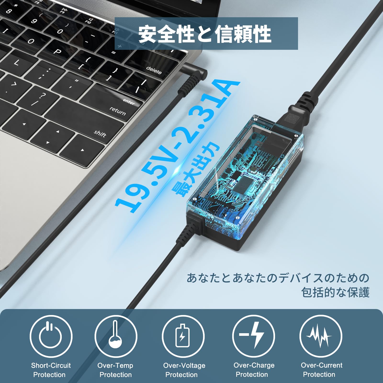 Amazon.co.jp: 【HP用ノートパソコン充電器】 45W ACアダプター交換用