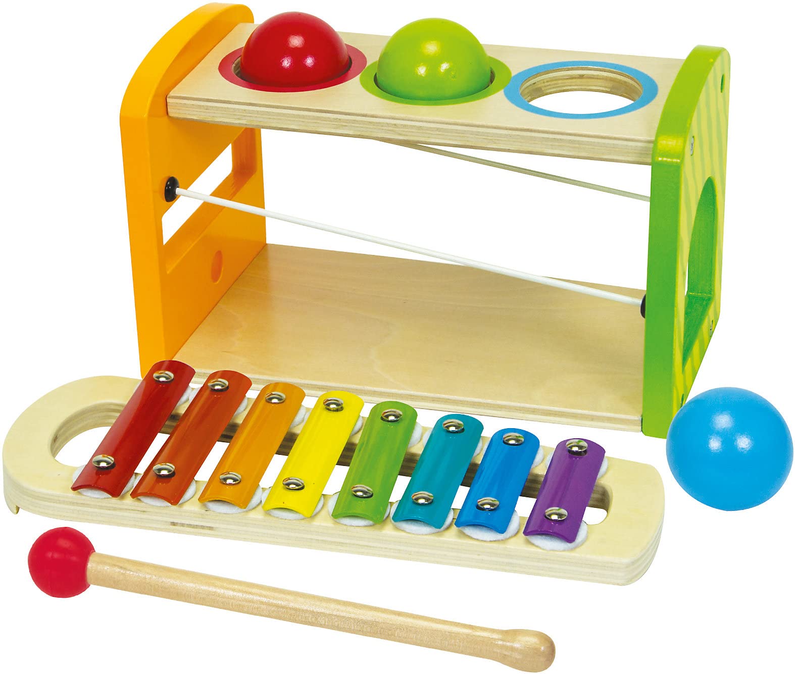 Eichhorn 100002233 Xilofono con Palline, Colori Misti