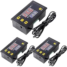 3PCS Digital Temperature Controller 12V Digital LED Thermostat Switch DC 12V 20A Temperature Control Switch with Waterproof Probe -50C to 120C