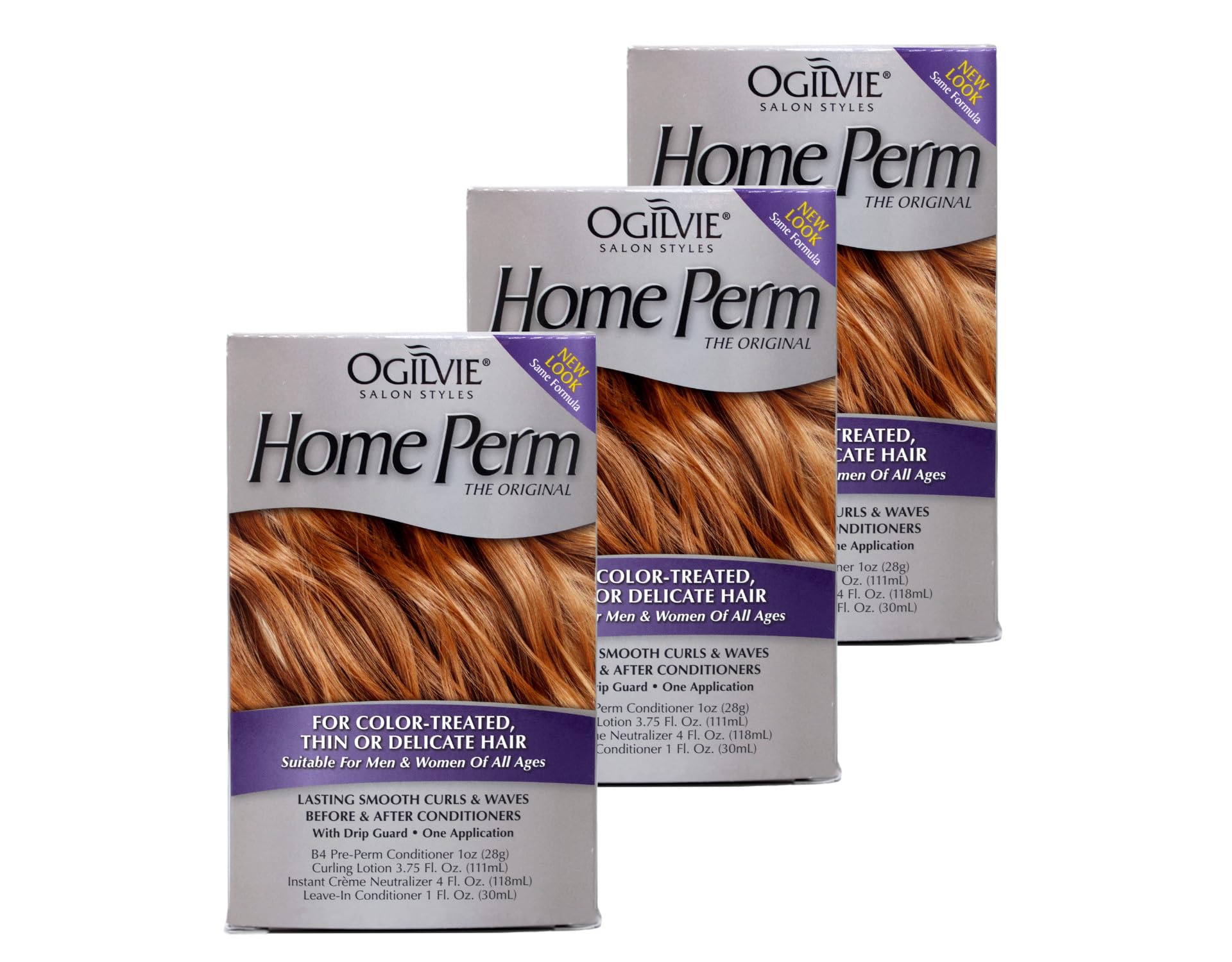 Home Perm For Color Treated Hair, Pack of 3