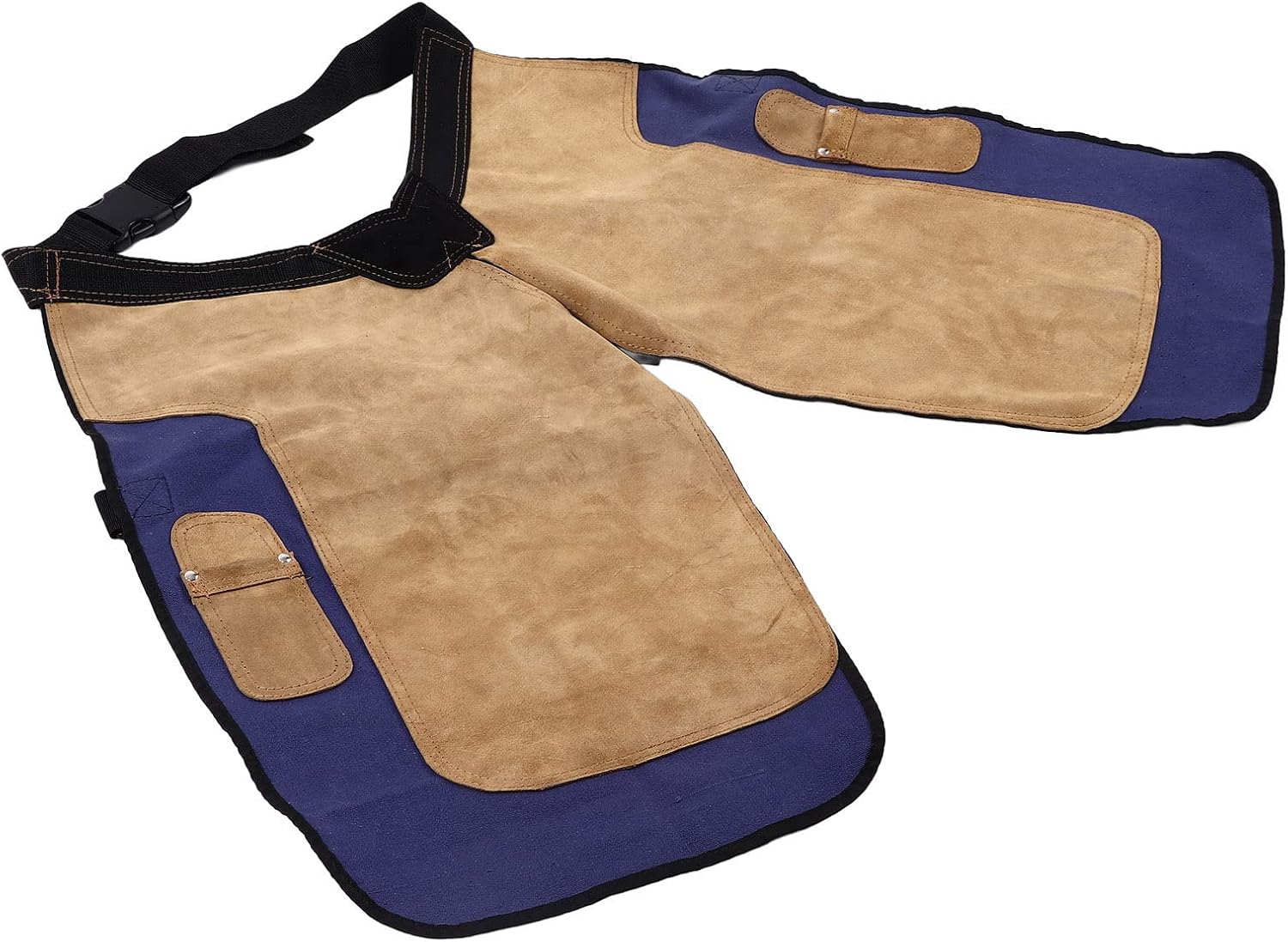 Premium Horse Farrier Apron, Handcrafted with Sturdy Canvas and Cowhide, Detachable Design, Reinforced Pockets for Tools, Ideal for Farms, Breeding, and Stables