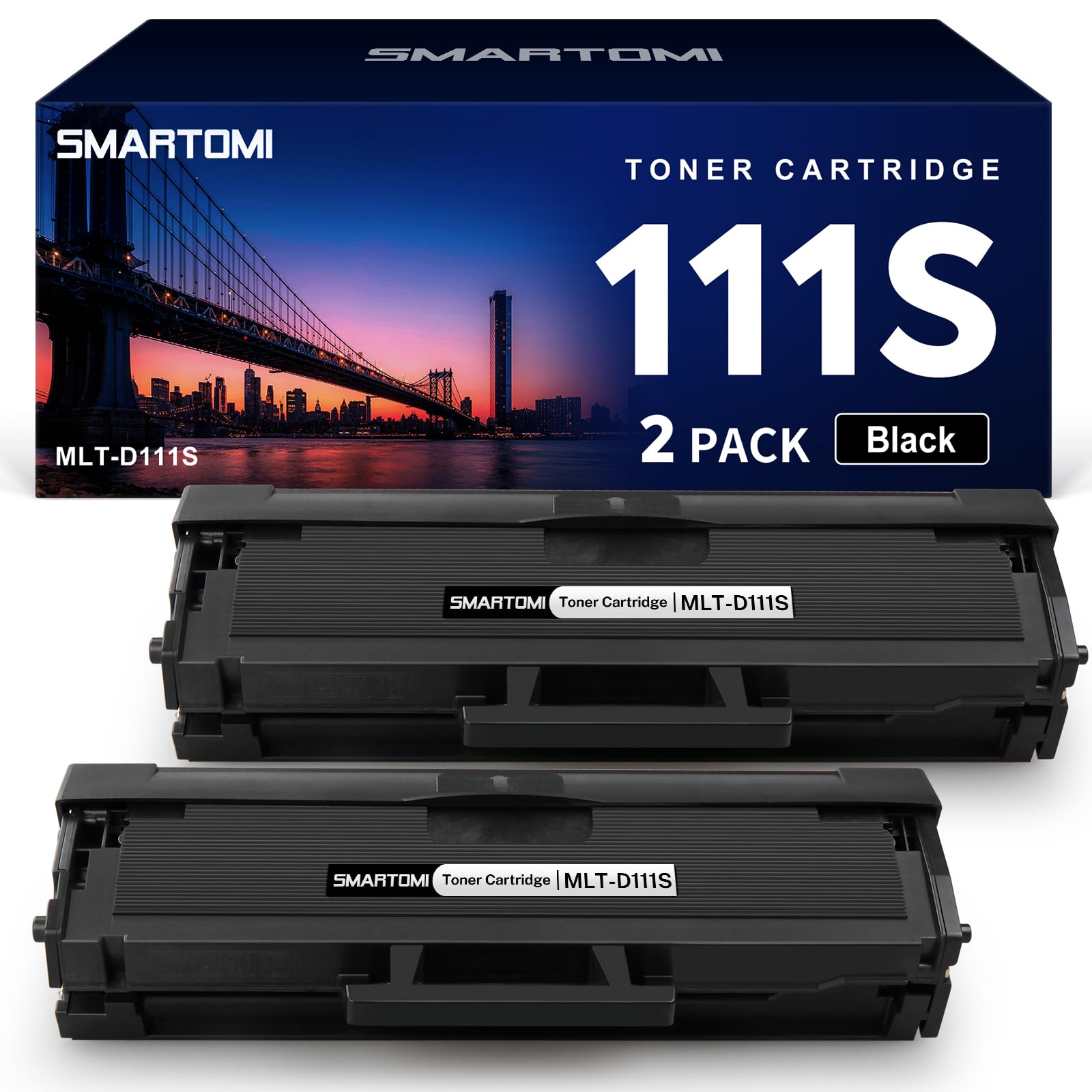 SMARTOMI MLT-D111S MLT-D111L Compatibili Toner per Samsung D111S D111L 111S 111L per Xpress SL M2026W M2026 M2070FW M2070 M2070W M2070F M2020 M2020W M2021 M2021W M2071 M2071W M2078W (Nero, 2-Pack)