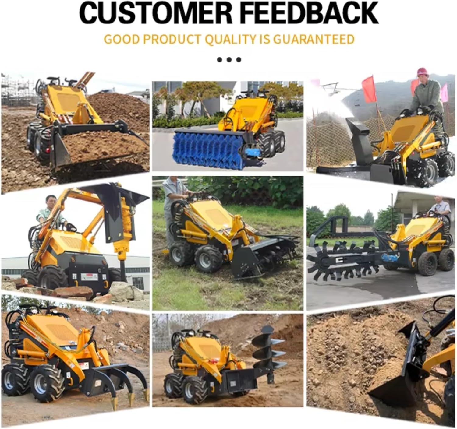 Industrial Skid Steer Loader Crawler Wheel Loader Enclosed Cab for Construction Mining Heavy-Duty Jobs