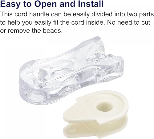 Miniatura 4 de uxcell Pesos para cable ciego, 8 piezas de 3.543 in para cortina de ventana con cuentas de asa de cadena romana vertical, accesorios para persianas