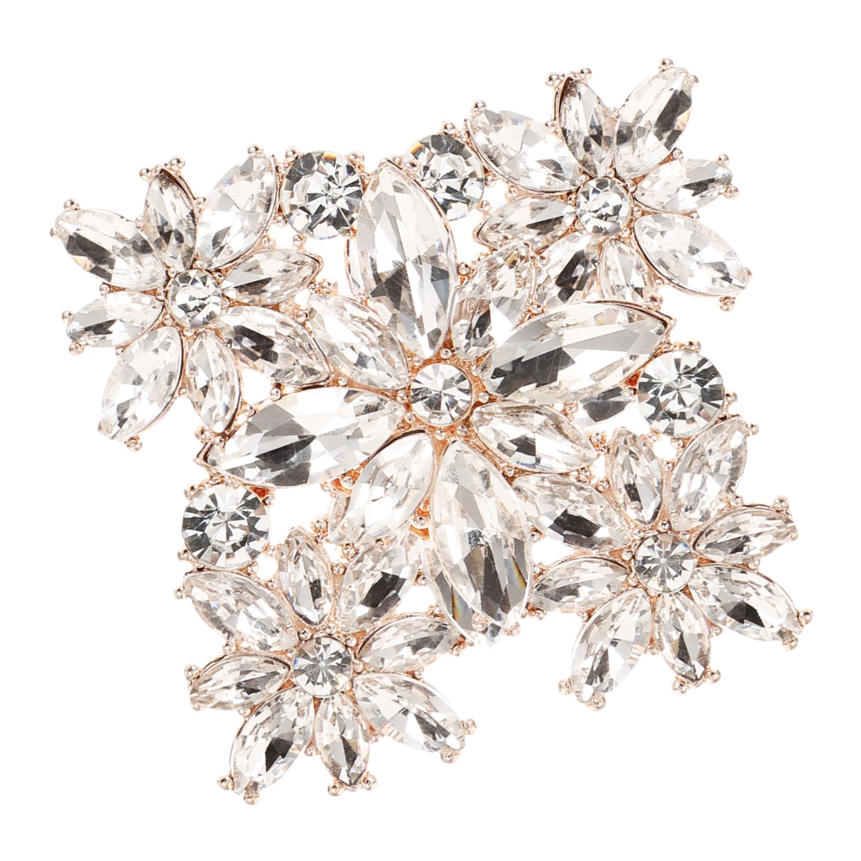 PACKOVE Accessori Per Fiori Di Scarpe Con Strass Matrimonio Decorazioni Clip Per Scarpe Adornare Calzante Decorazioni Matrimonio Fibbia Per Scarpe Rimovibile Golden Lega Di Zinco