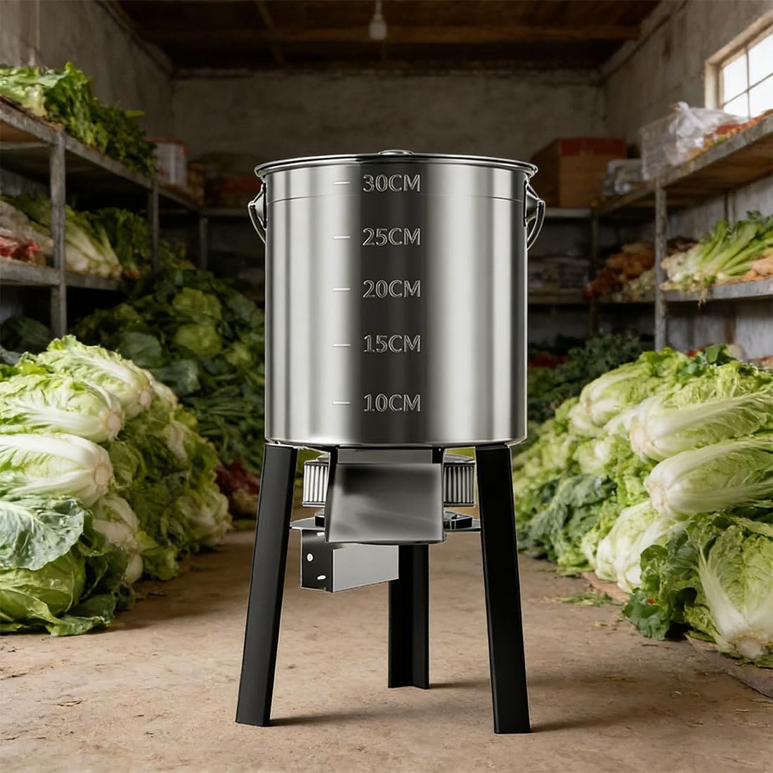 QianCruxtacy Machine for Processing Food for Animals with High-Performance Brushless Motor, Dual-Layer Blades, 201 Stainless Steel Body, Rapidly Shreds Fresh Grass and Coarse Fodder for Poultry