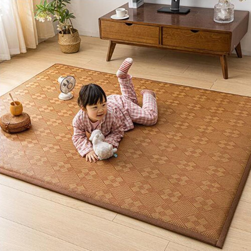 Amazon.co.jp: 日本のフロア布団マットレス、厚さ0.78インチの籐畳睡眠