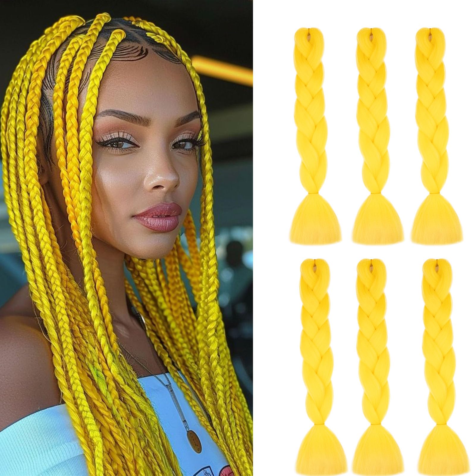 24inch Jumbo Braids Hair Extensions Ombre Braiding Hair Synthetic 3Pieces/lot Crochet Twist High Temperature African Box Braids, Sapphire Blue — view 10