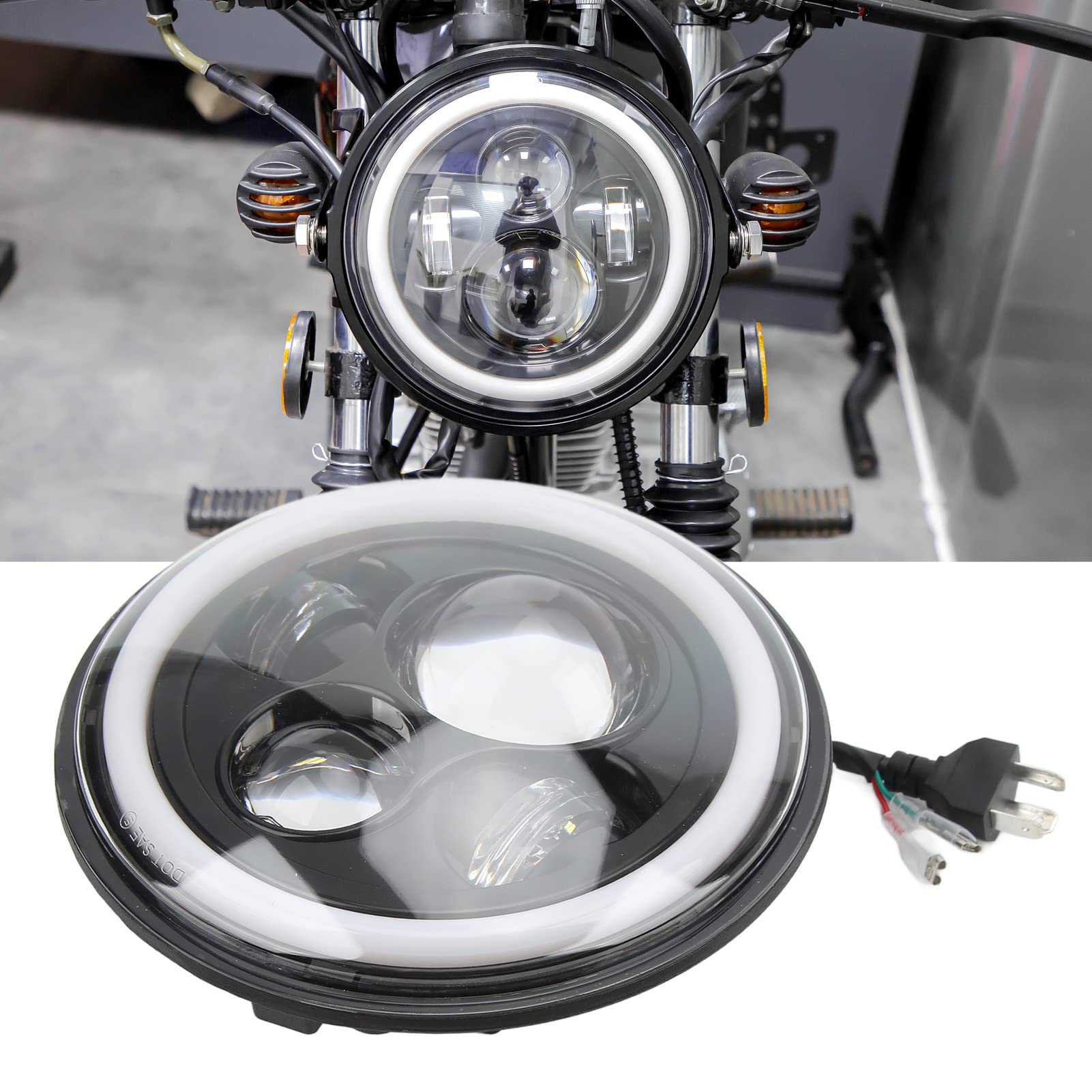 汎用 7インチ LED プロジェクターヘッドライト デイライト