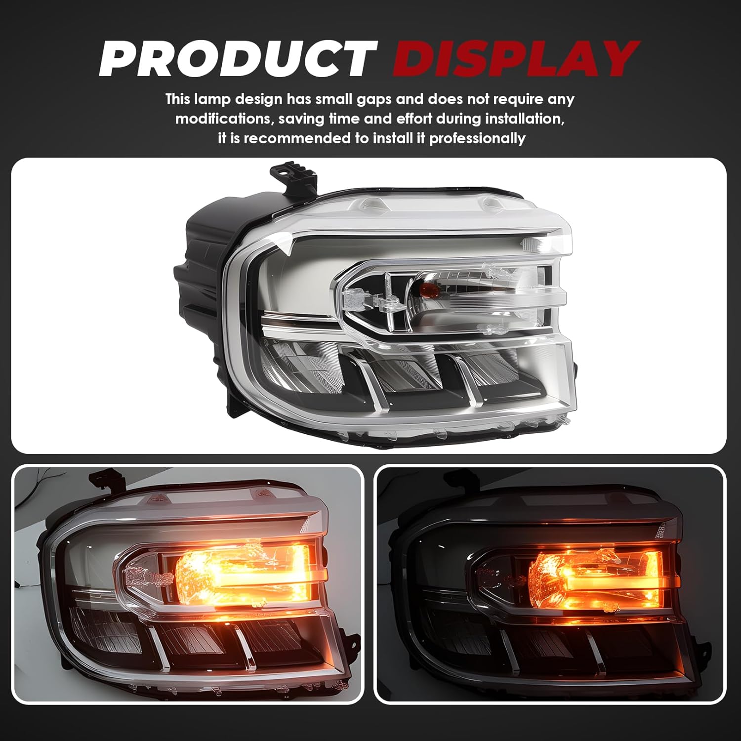 Nakkaa Right Headlight Assembly Compatible with Maverick 2022 2023 2024 w/DRL Passenger Side Headlamp Replace FO2503431 NZ6Z13008B