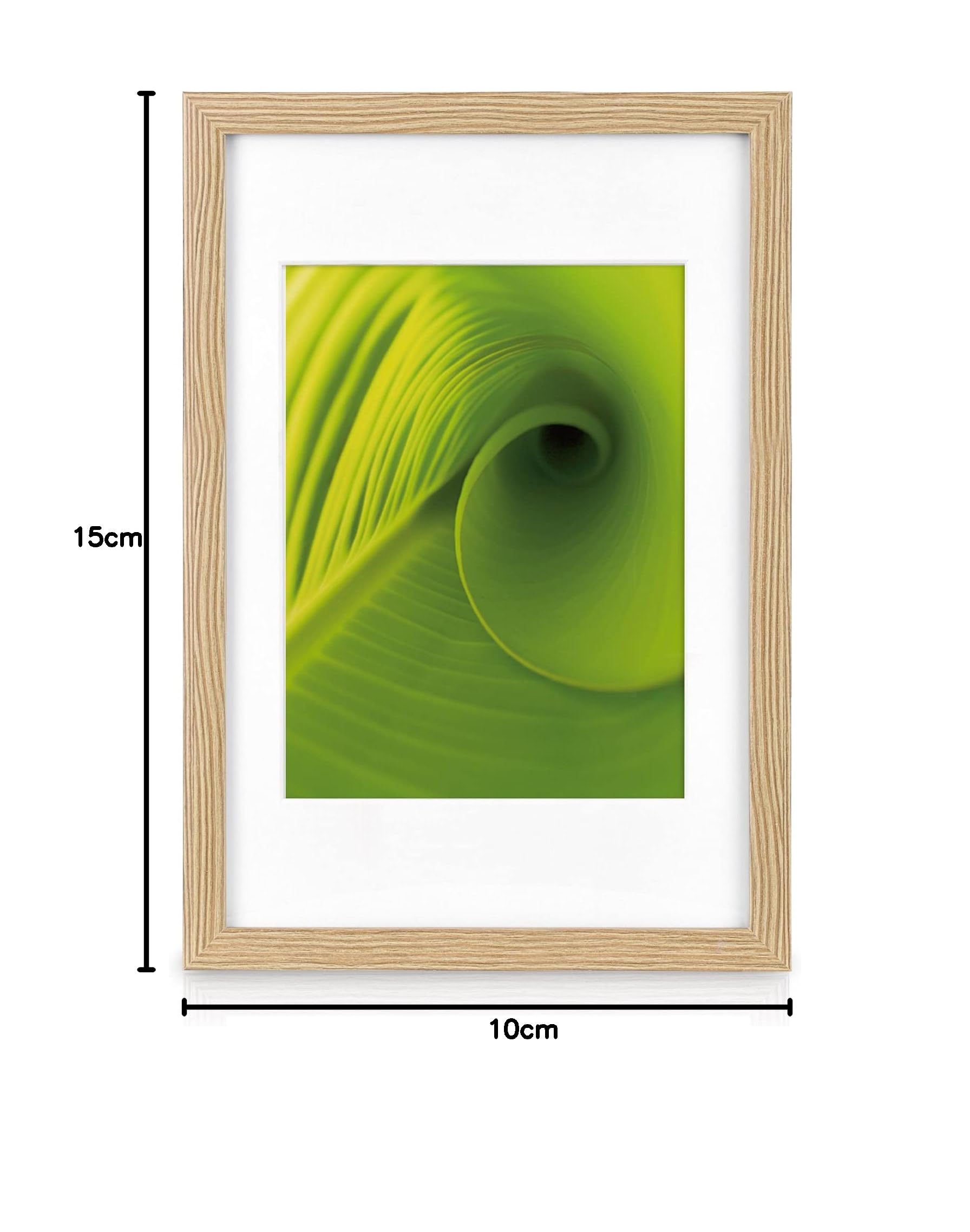 bomoe Juego de Marcos de Fotos 24 Piezas con Paspartú de Madera Cristal | 10x10,5x15cm 8x13x18cm 4x15x20cm 2x20x30cm roble cristal de plástico mural Decoración Marco pared collage Nature