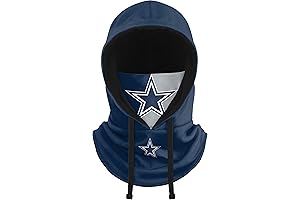 FOCO NFL Logo Team Color Drawstring Winter Cap Hooded Gaiter Balaclava Face Cover