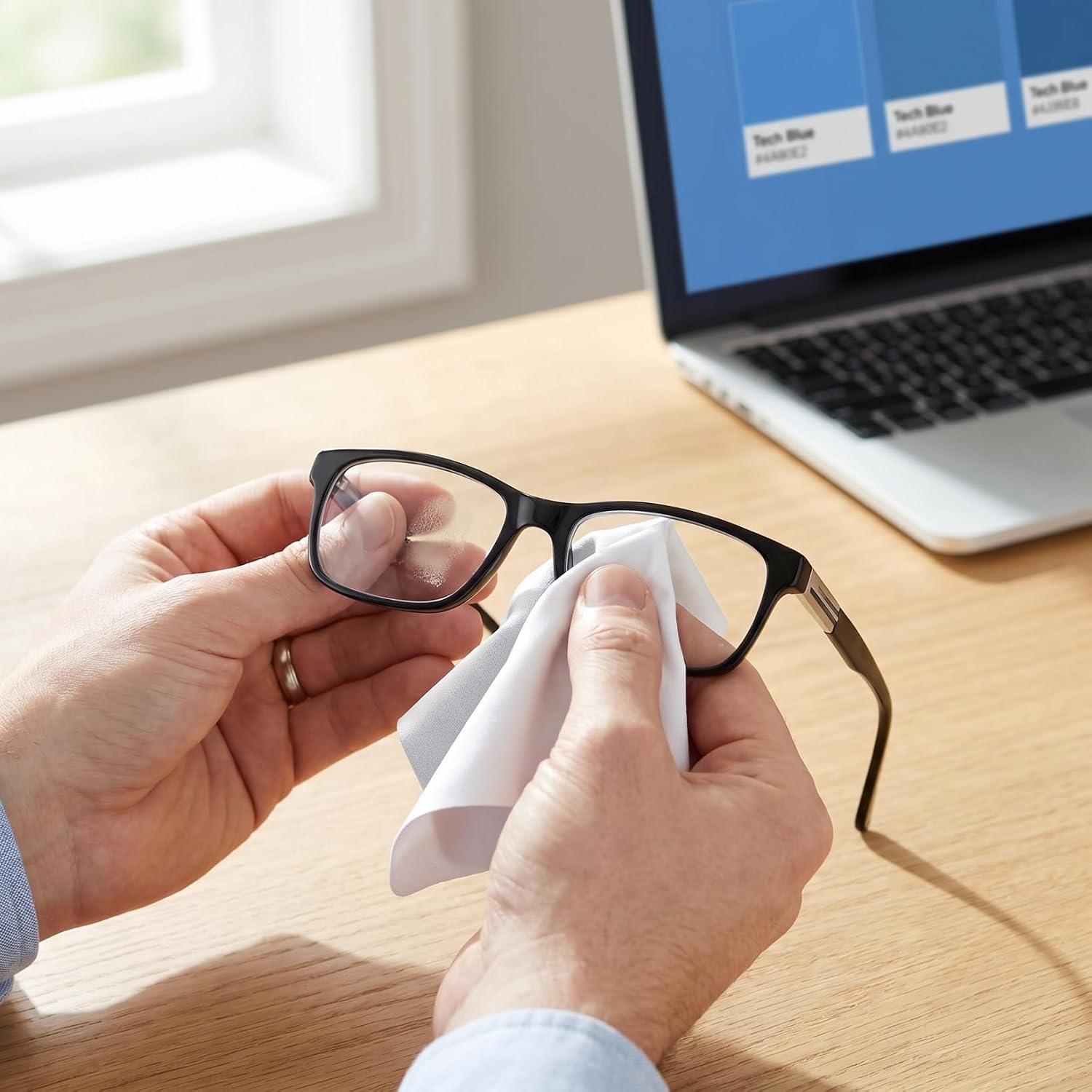 Abaodam 6Pcs Cotton Glasses Cleaning Cloth, Soft Eyeglass Wipes for Lens, Scratch-Free Eye Glass Clean Cloths, Washable Spectacle Wiper