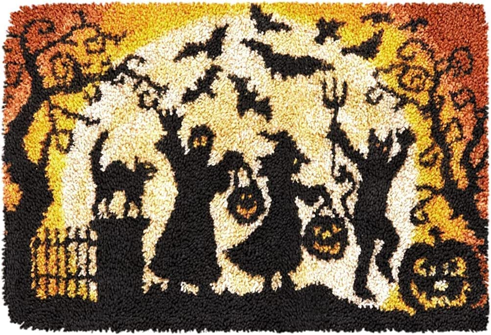 ROCKY&CHAO Myriad Choices Latch Hook Kits, DIY Latch Hook Rug Kit, Cross Stitch Rug Making Kit, Carpet Making Crochet Kits Embroidery Kits Needlework Crafts for Home Decor, 50X38CM, Friends โ image 1