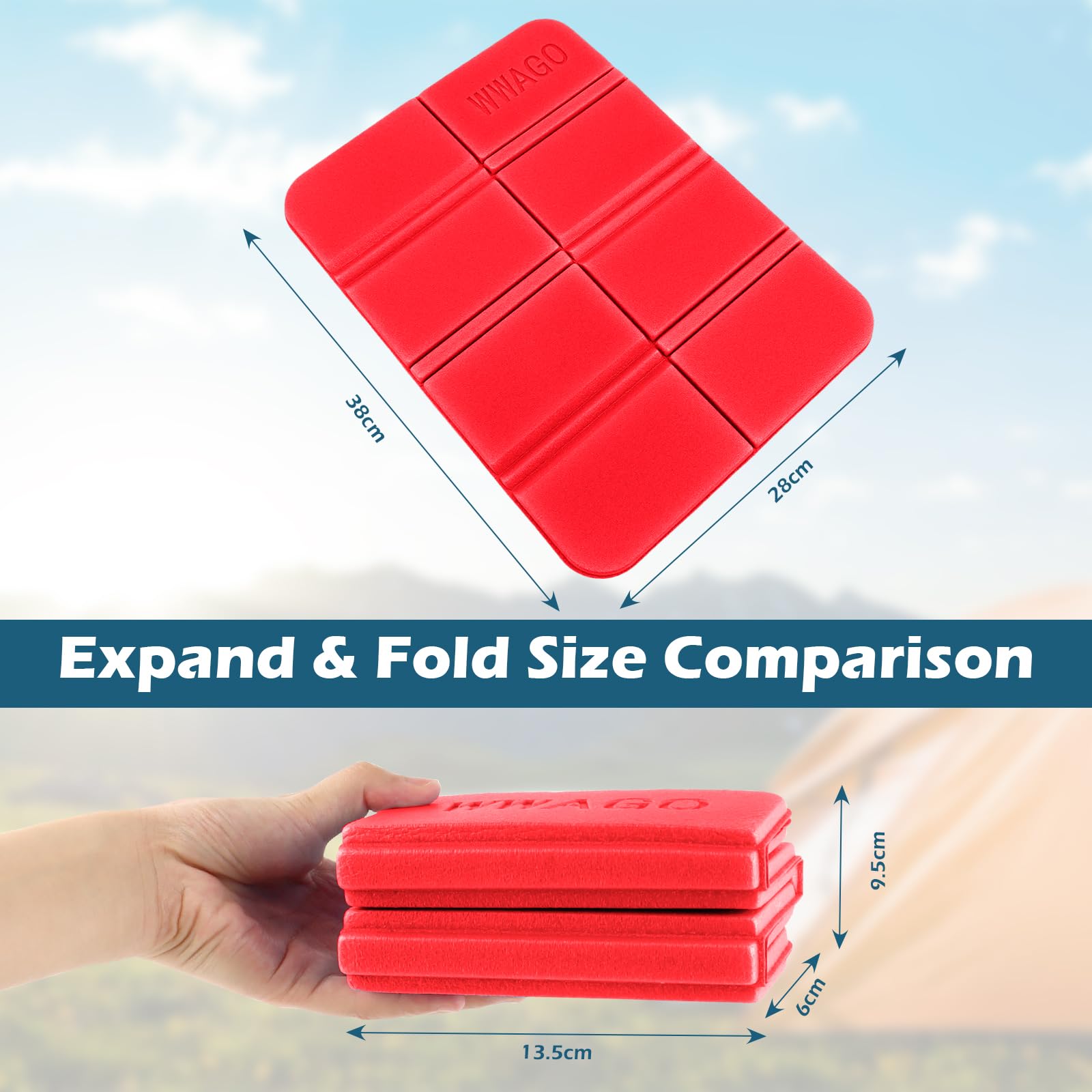 Tappetini Pieghevoli RISVOWO Per Esterni - 2 Pezzi Impermeabili, Leggeri Per Campeggio E Picnic - Foto 11