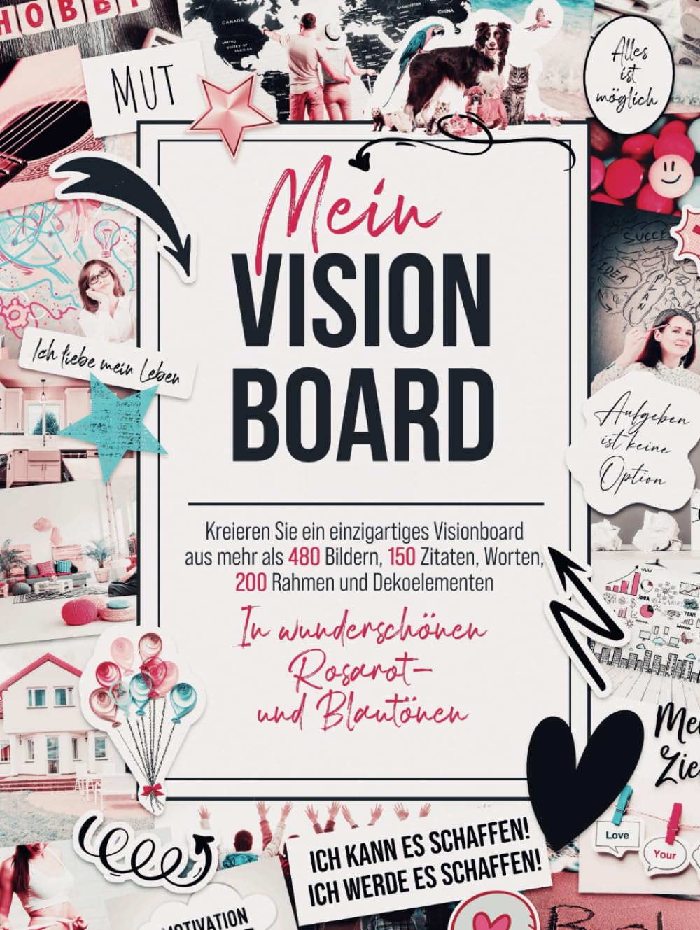 Vision Board à découper pour créer votre tableau de motivation lors d'un dimanche cocooning