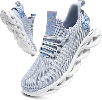 Jakcuz Women's Lace Up Walking Shoes Breathable Ultra Lightweight Sport Casual Ladies Girls Fashion Platform Sneakers