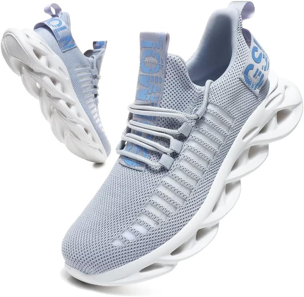 Jakcuz Women's Lace Up Walking Shoes Breathable Ultra Lightweight Sport Casual Ladies Girls Fashion Platform Sneakers