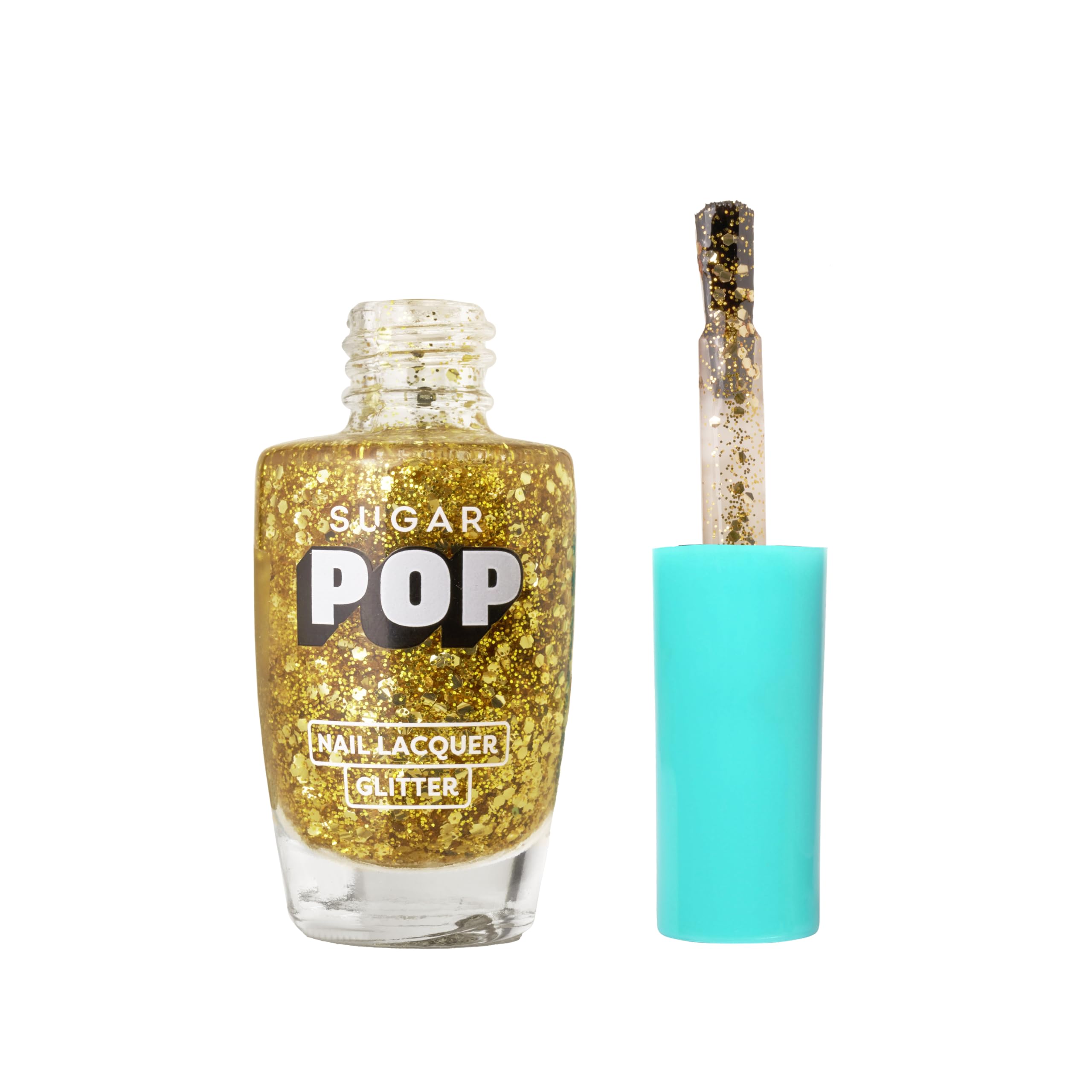 SUGAR POP Nail Lacquer Glitter 10 Gold Rush - 10 ml - Quick-drying | Chip-resistant | High on shine | Long-wear formula-image-34
