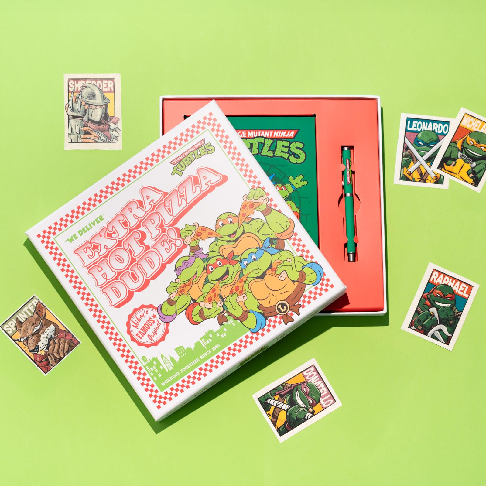 Grupo Erik A5 Notebook With Pen & Gift Box - Teenage Mutant Ninja Turtles Gifts | Bullet Journal Dotted Note Book, Dotted Notebook A5 Sketchbook | Pizza Gifts Under 20 Pounds - Image 2
