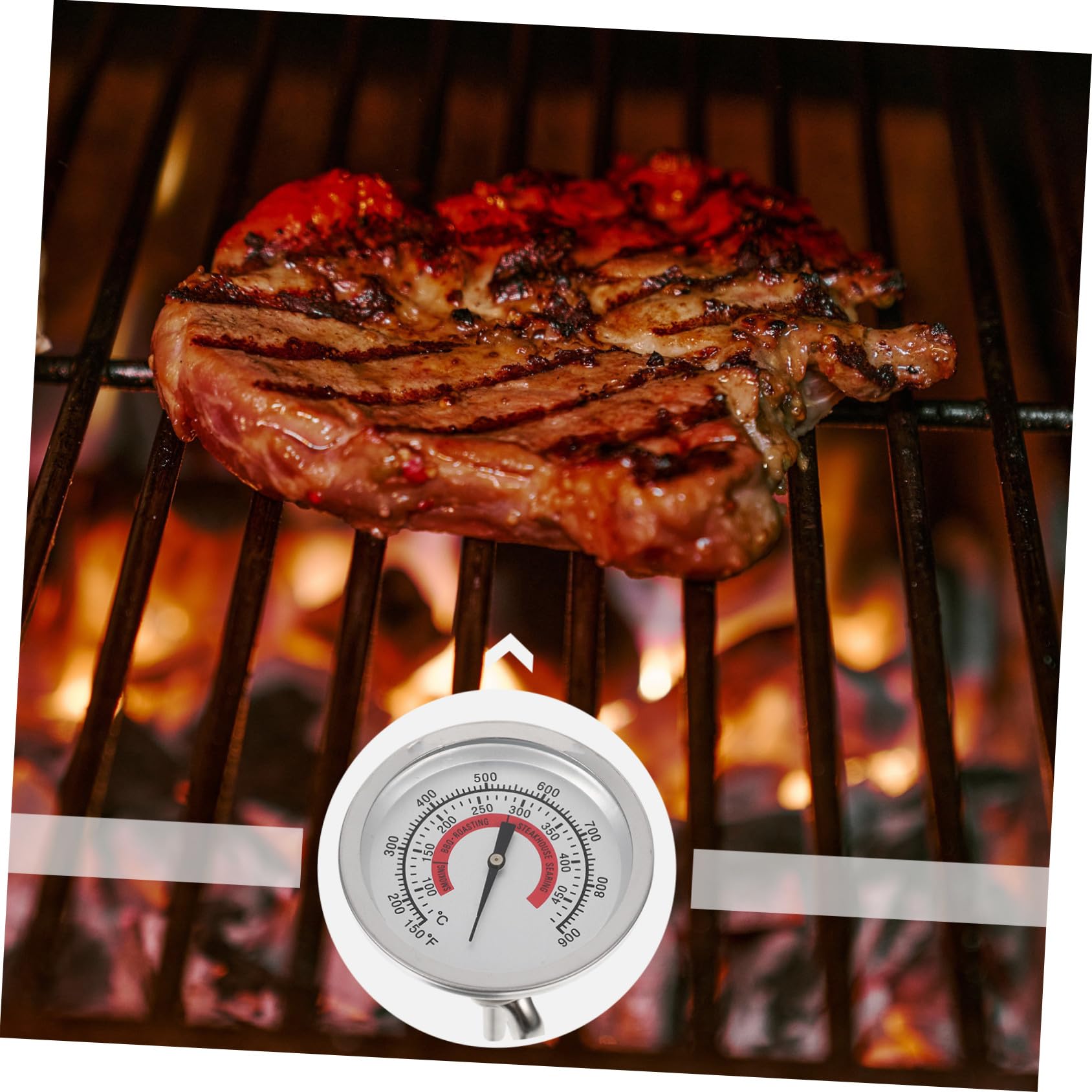 POPETPOP 4pezzi Termometro Bimetallico Per e Bbq Misurazione Precisa Della Per Facile Installare Strumento Per e