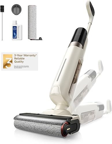 Miniatura 2 de Mova K30 Aspiradora en seco y húmedo, trapeador inteligente de alcance plano de 180, secado de aire caliente de 140 F, limpieza de doble borde de 0