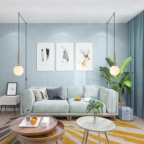 Miniatura 18 de KCO Iluminación moderna globo luces colgantes iluminación isla de cocina luz colgante blanco y dorado iluminación colgante individual vidrio