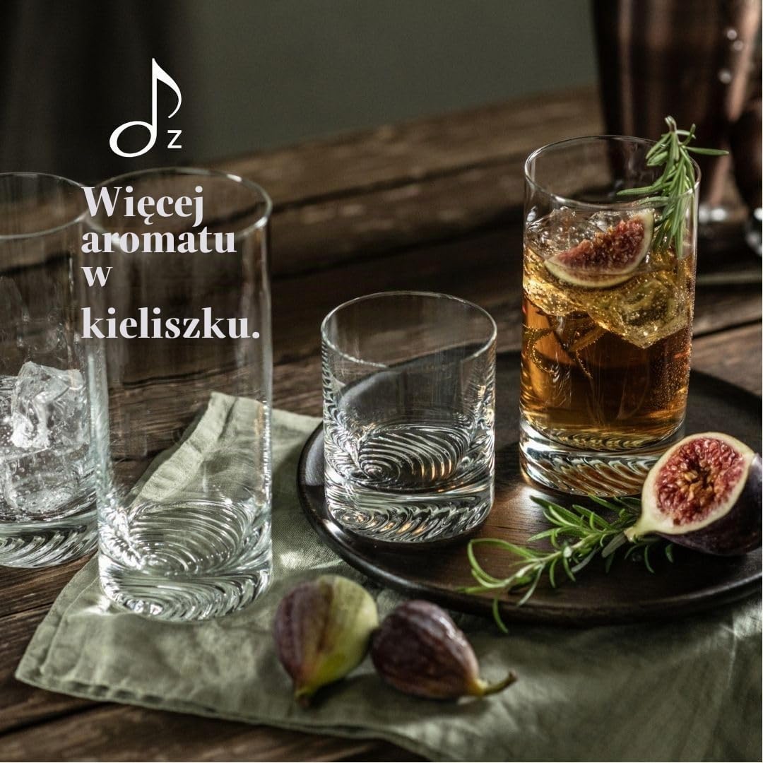 Zwiesel Glas Szklanki do whisky, małe Echo (zestaw 4 szt.), nowoczesny kubek do whisky, nadają się do mycia w zmywarce, szklanki kryształowe Tritan, Made in Germany (nr art. 123379)