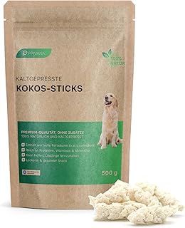 PRIVANA - Kokos-Sticks für Hunde (500g) - Hundesnack aus Kokospresskuchen, Natürliche Leckerlis aus 100% Kokosmark ohne künstliche Zusätze product image