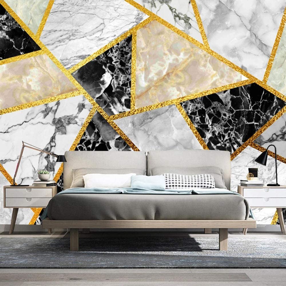 Murales Autoadhesivos Papel Pintado Mármol Geométrico 3D Personalizado Cualquier Tamaño Pintura De Pared Sala De Estar Niños Niñas Dormitorio Guardería Fondo Pared Arte Dec250 x 175 cm (ancho x alto)