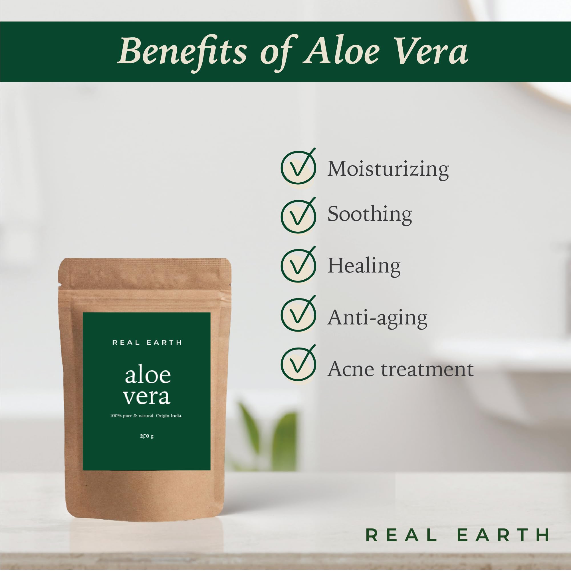 Real Earth Aloe Vera Pulver 250 g, 100 % natrlich und organisch fr Haar  und Haut, Aloe Vera Gel, Haarpflege : Amazon.de: Drogerie & Krperpflege