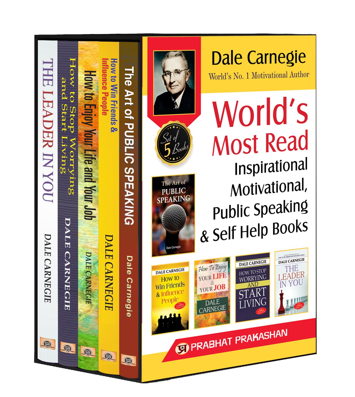 Worlds Most Reading Inspirational Motivational Public Speaking & Self Help Books to Enjoy your Life -Set of 5 Books | Worlds Greatest Pack for Personal Growth, Self Development, Public Speaking, Communication Skills, Leadership, Time Management