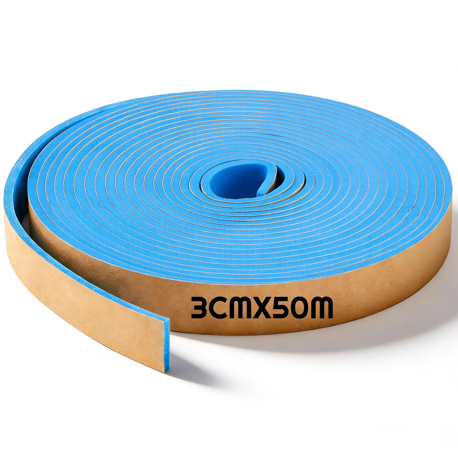 Bande de Joint de Dilatation Adhésive pour Chape 3 cm x 50 m Bleu