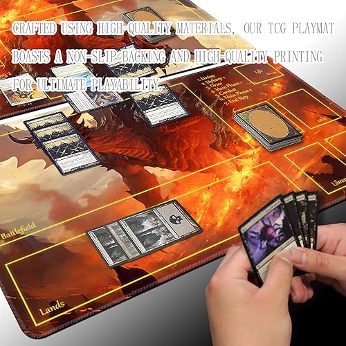 Miniatura 232 de MTG - Tapete de juego de 24 x 14 pulgadas, bolsas de almacenamiento con parte trasera antideslizante, ideal para entusiastas de los juegos de sin