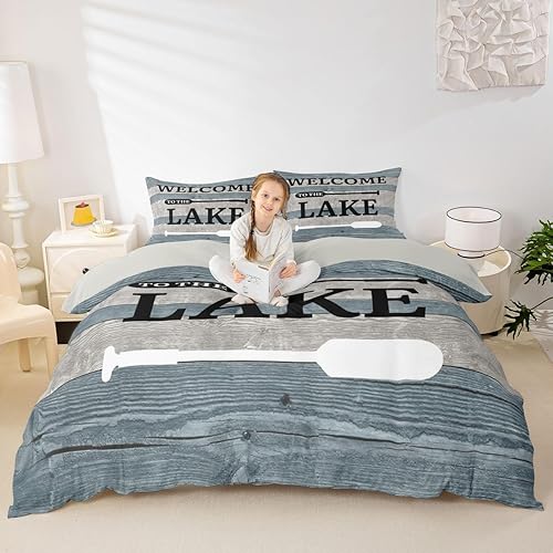 Miniatura 17 de Erosebridal Funda de edredón de ancla náutica, juego de ropa de cama con brújula oceánica, tamaño individual para niños, adolescentes, adultos,