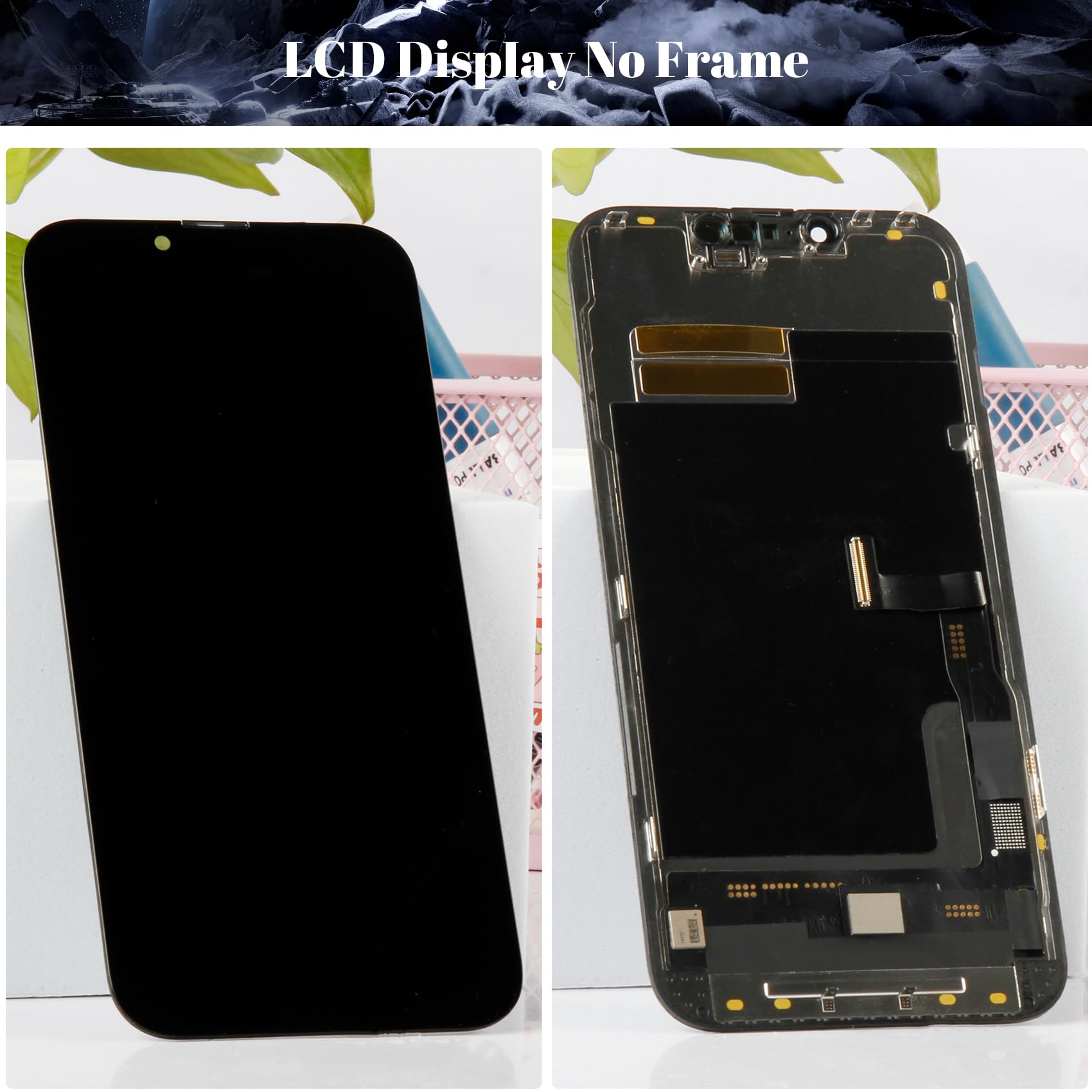 OLED LCD Screen for iPhone 13 Pro Max Screen Replacement [Not LCD], 6.7''[FULL HD] [COF] for iPhone 13 Pro Max Display LCD Touch Screen Digitizer Assembly with Tools (Black